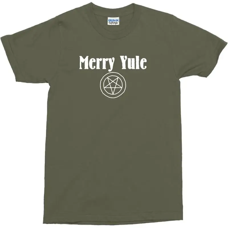 

Футболка Merry Yule, рождественский языческий праздничный подарок, разные цвета