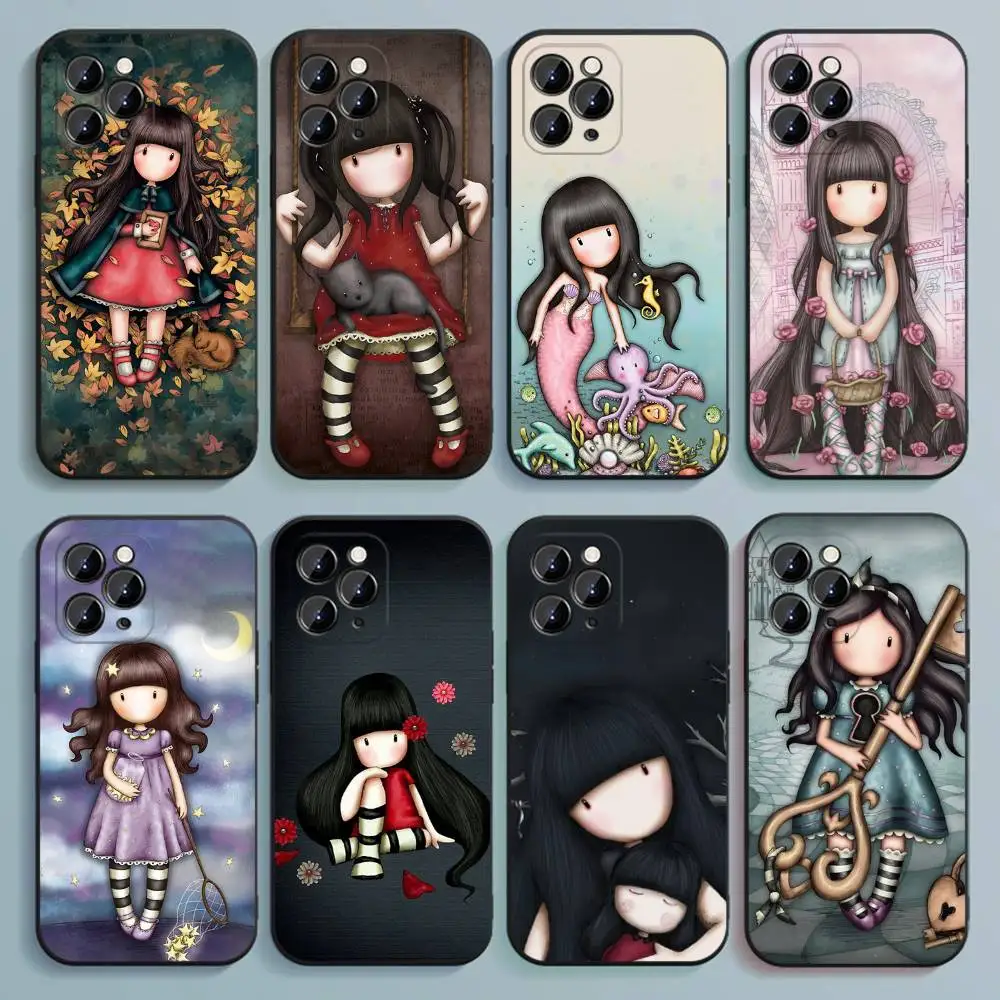 S-Santoro G-Gorjusses Funda de teléfono para iPhone 17,16,15,14,13,12,Pro,Max,Plus,E,SE4,Air,Mini Funda suave negra