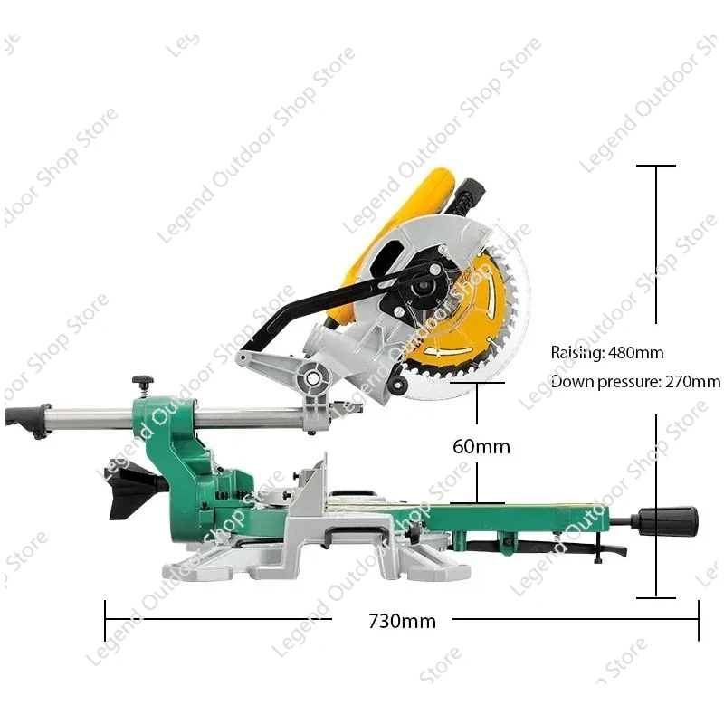 1500W 185mm Sliding Miter Saw – Woodworking Benchtop Cutting Power Saw