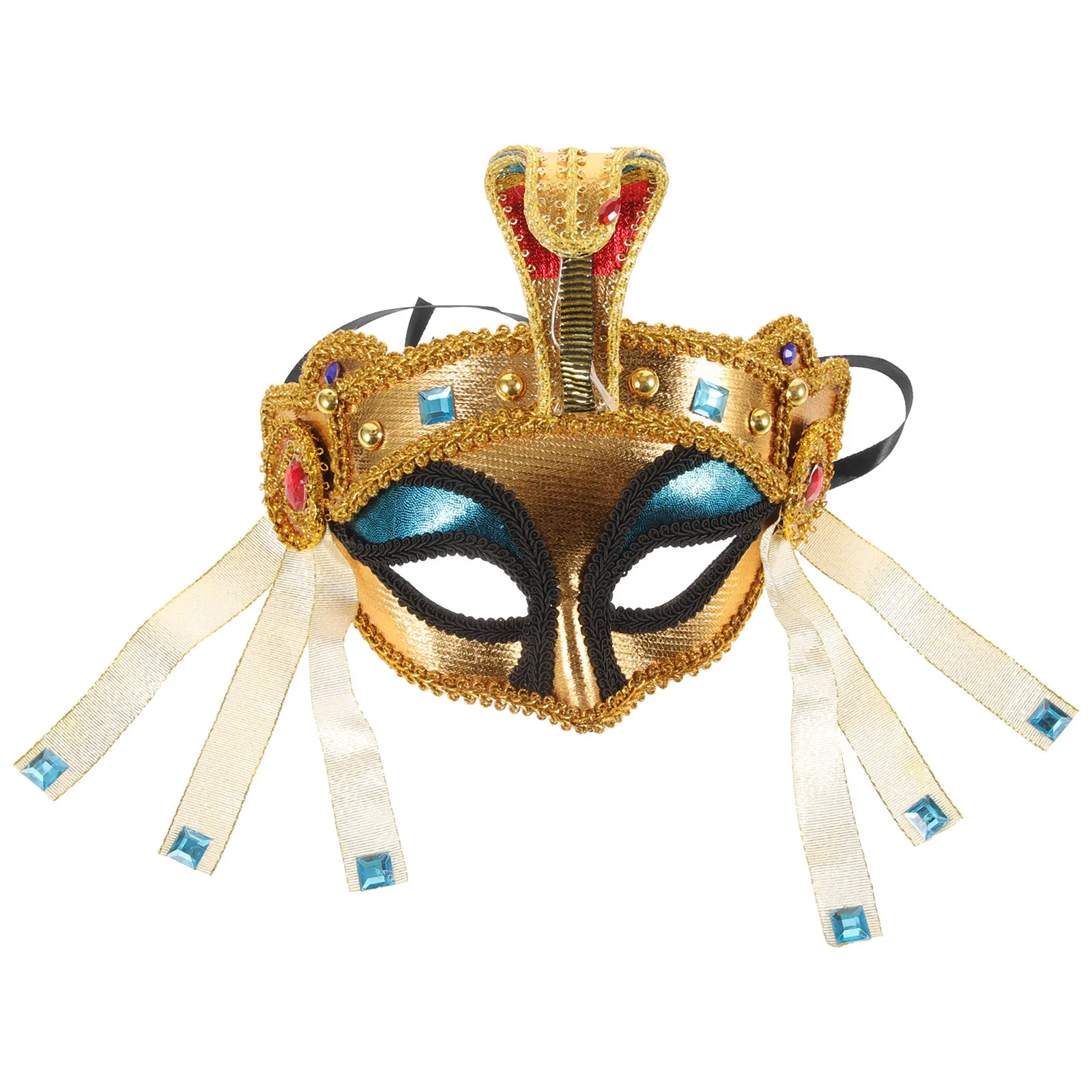 

Египетский головной убор кобры, маска на Хэллоуин, половина лица, женщина, реквизит для косплея, вечерние, карнавальный, фестиваль, аксессуар для костюма