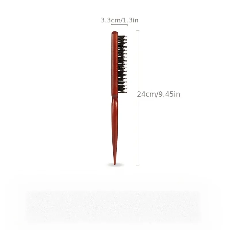 Three-row pointed-tail combs feature teeth made of synthetic materials, ideal for scalp massage and hair styling. This multi-functional tool works perfectly for all hair types and styles.