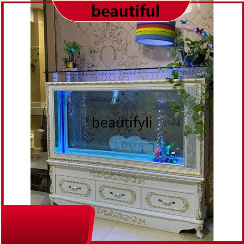 

AEuropean fish tank aquarium living room household lazy oxygenation silent screen partition ecological water free H hH