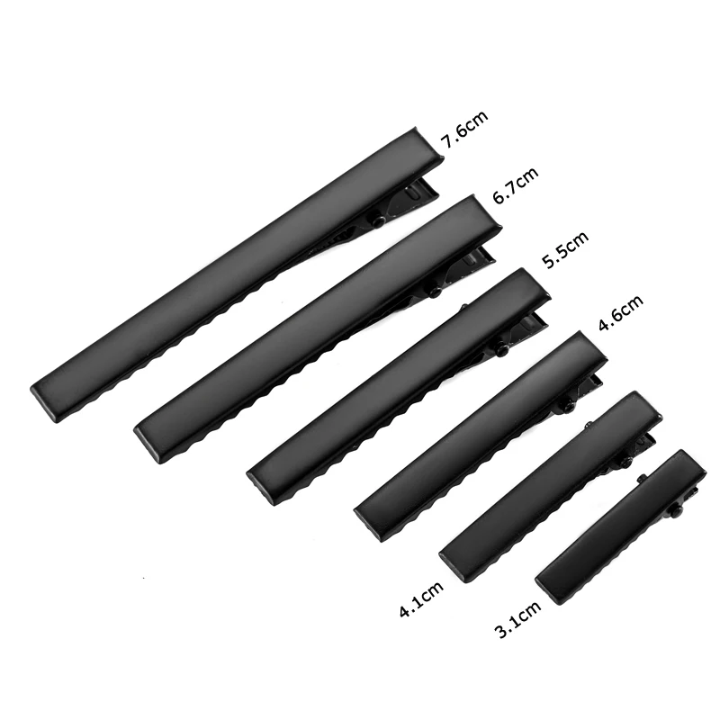 مشابك شعر من التمساح لصنع المجوهرات بنفسك ، ذهب KC ، روديوم ، لون أسود ، قاعدة دبوس شعر فارغة ، مواد إكسسوارات شعر ، V157 ، 10