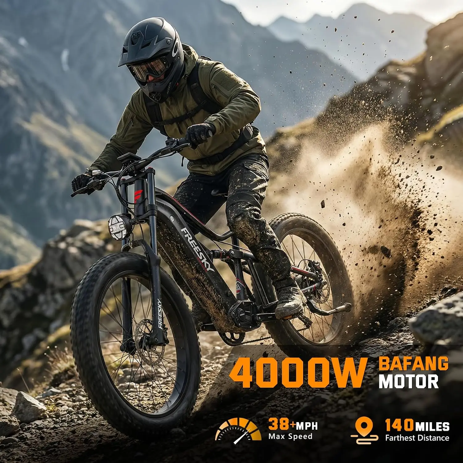 4000W Electric Bike for Adults with 48V 35Ah Battery, High Power Motor, Long Range E-Bicycle, Customized