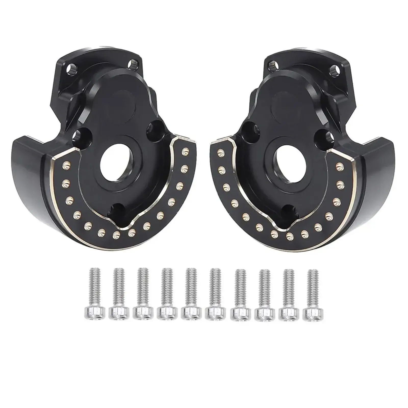 

Brass Front Rear Covers for 1/10 RC Crawler,Heavy Duty Durability Axle Upgraded Parts,Low Offset Heavy Weights