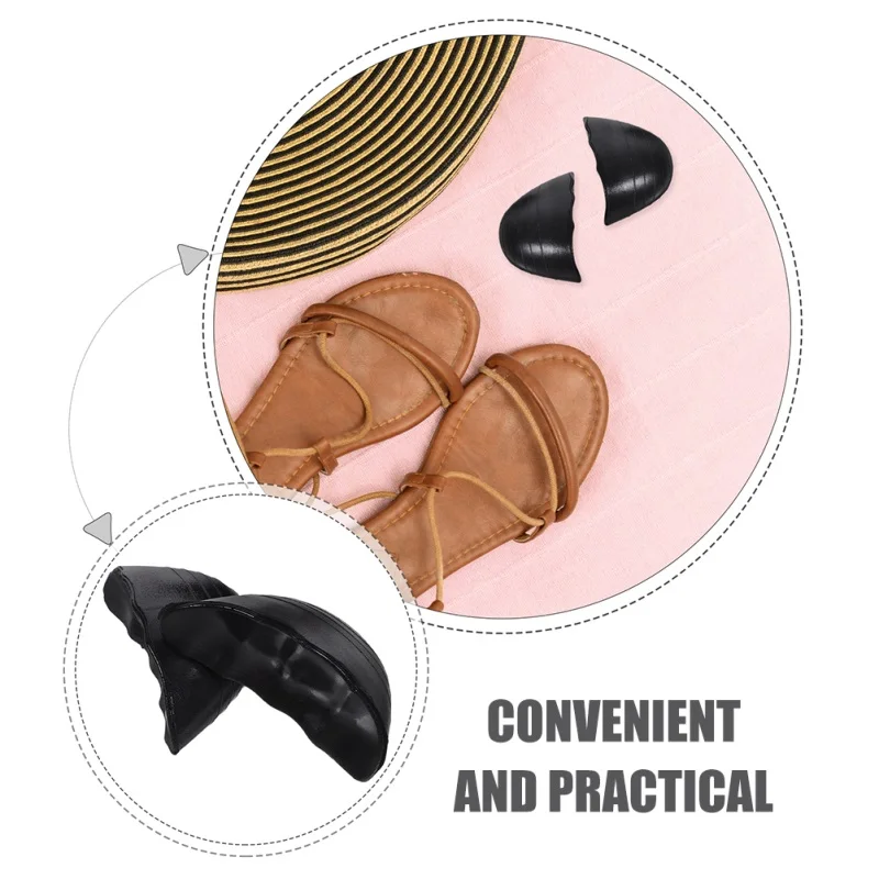 New Women Shoe Filler Loose Shoes Toe Cushion Inserts Adjust Shoe Size Reducer Insoles For High Heels Sports Shoes Forefoot Pads