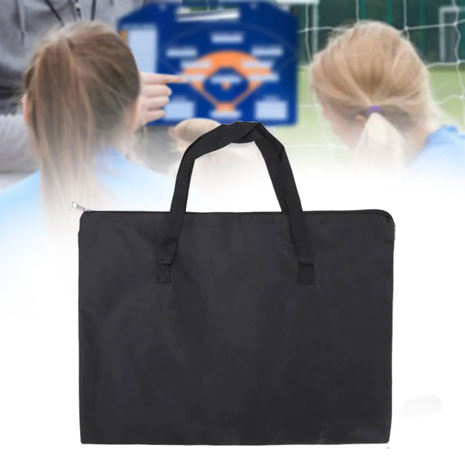Soccer Coaching Board Carry Bag Waterproof Tote Oxford Cloth Coaches Board Tote Bag Storage Bag Organizer for Game Referee Coach