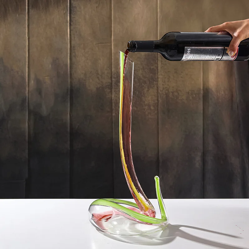 Heideman light luxury retro creative glass modeling decanter snake-shaped pure handmade