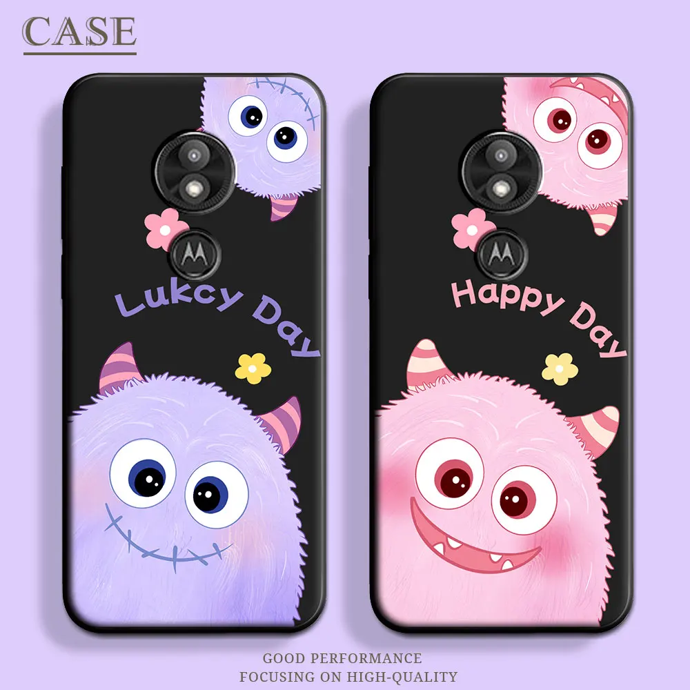 For Moto E5 E6 Play Case Butterfly Soft Silicone Couple Stars TPU Floral Phone Case For Motorola Moto E6 Play Fashion Back Cover