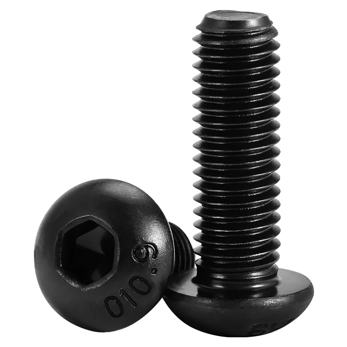 

1-50Pcs M1.6 M2 M2.5 M3 M4 M5 M6 M8 M10 M12 Grade 10.9 Black Hex Socket Round Pan Head Screws Allen Bolts DIN7380