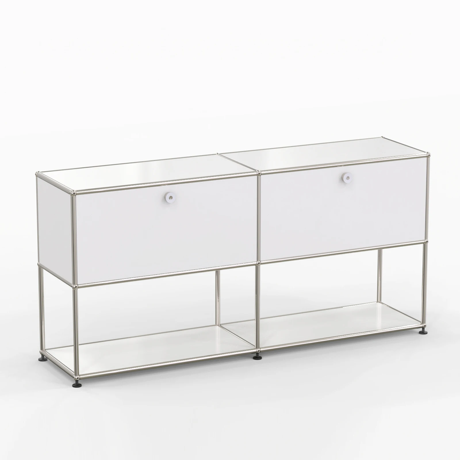 Milk-white Modern Minimalist Modular Sideboard, Eco-friendly Furniture for Living Room Storage and Dining Use.
