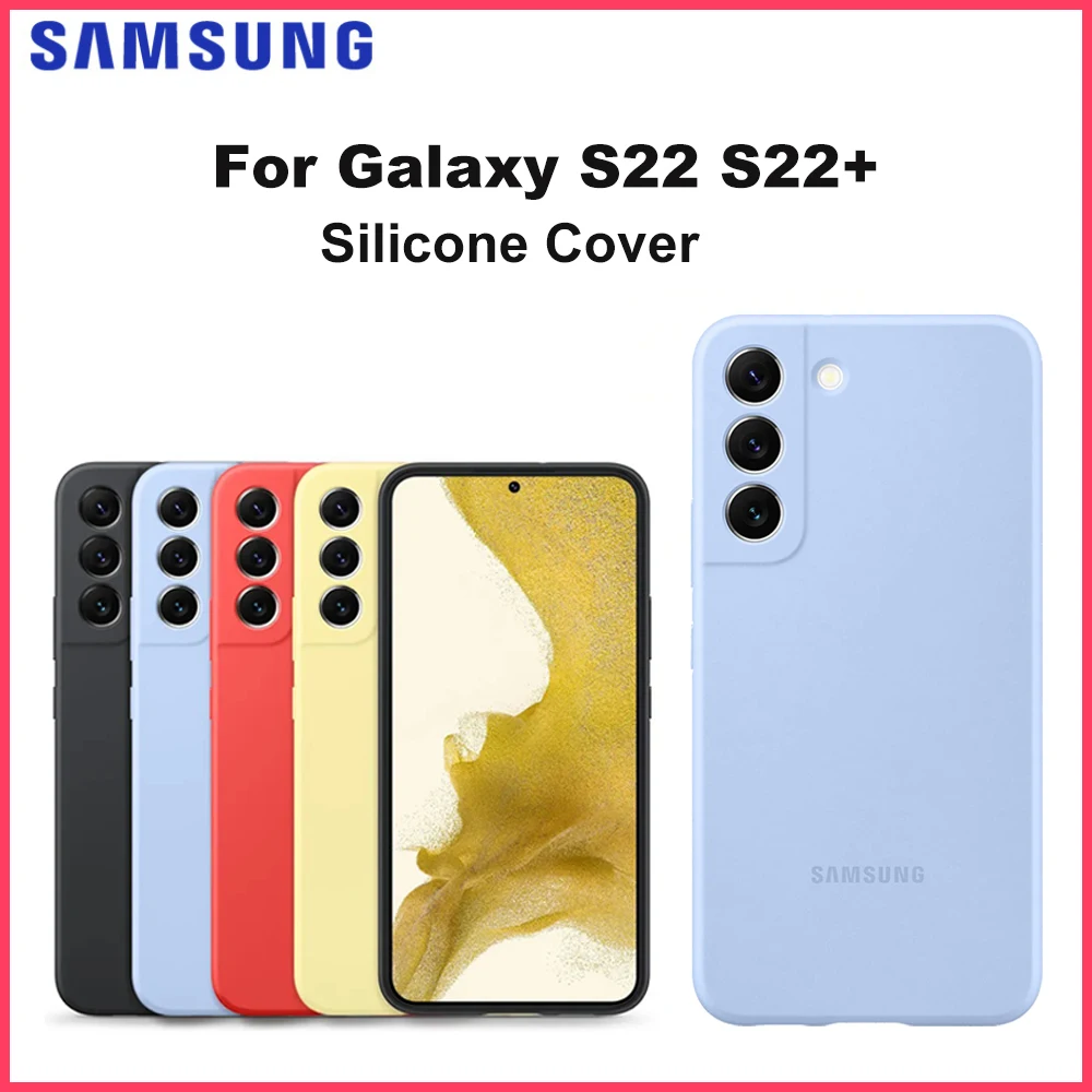 

Оригинальный силиконовый чехол Samsung для Galaxy S22 S22 + S22 Plus 5G, силиконовый противоударный защитный чехол