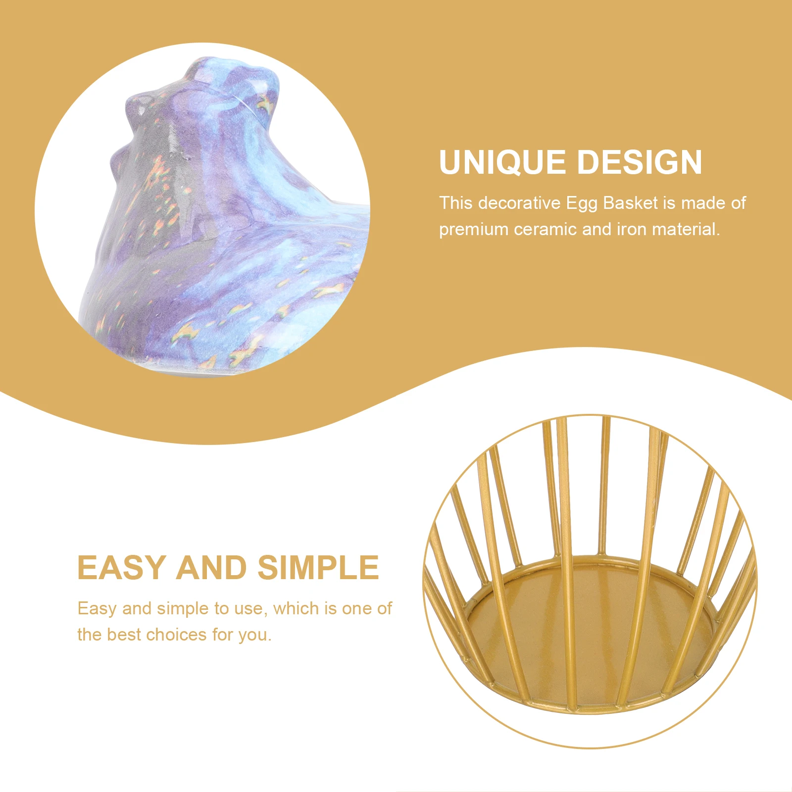 

Creative Ceramic Egg Storage Basket Multi-Function Kitchen Organizer Large Capacity Countertop Basket For Eggs Garlic Ginger