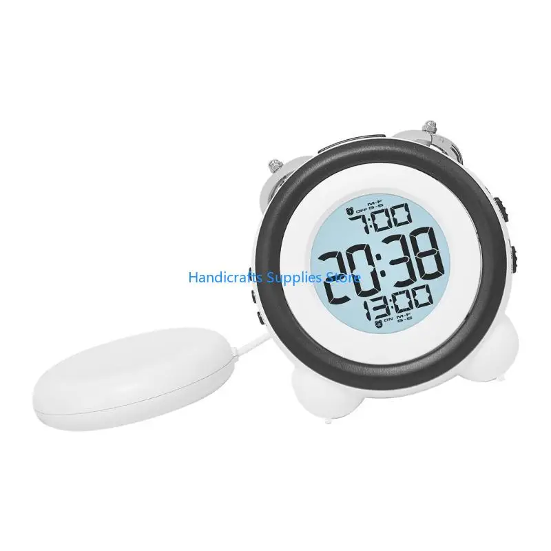 R1WA Digital Alarm Clock With Vibration Function Loud Vibrating with Backlight For Deep Sleepers And Deaf Individuals