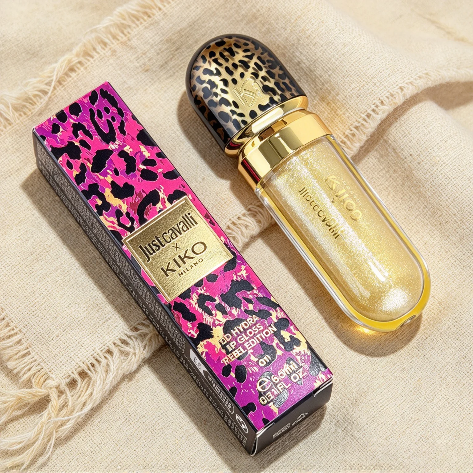 Just Cavalli × KIKO MILANO 3D Hydra Lip Gloss Limited Edition Mirror-like Shine Waterproof Moisturizing Long-Lasting Plumping