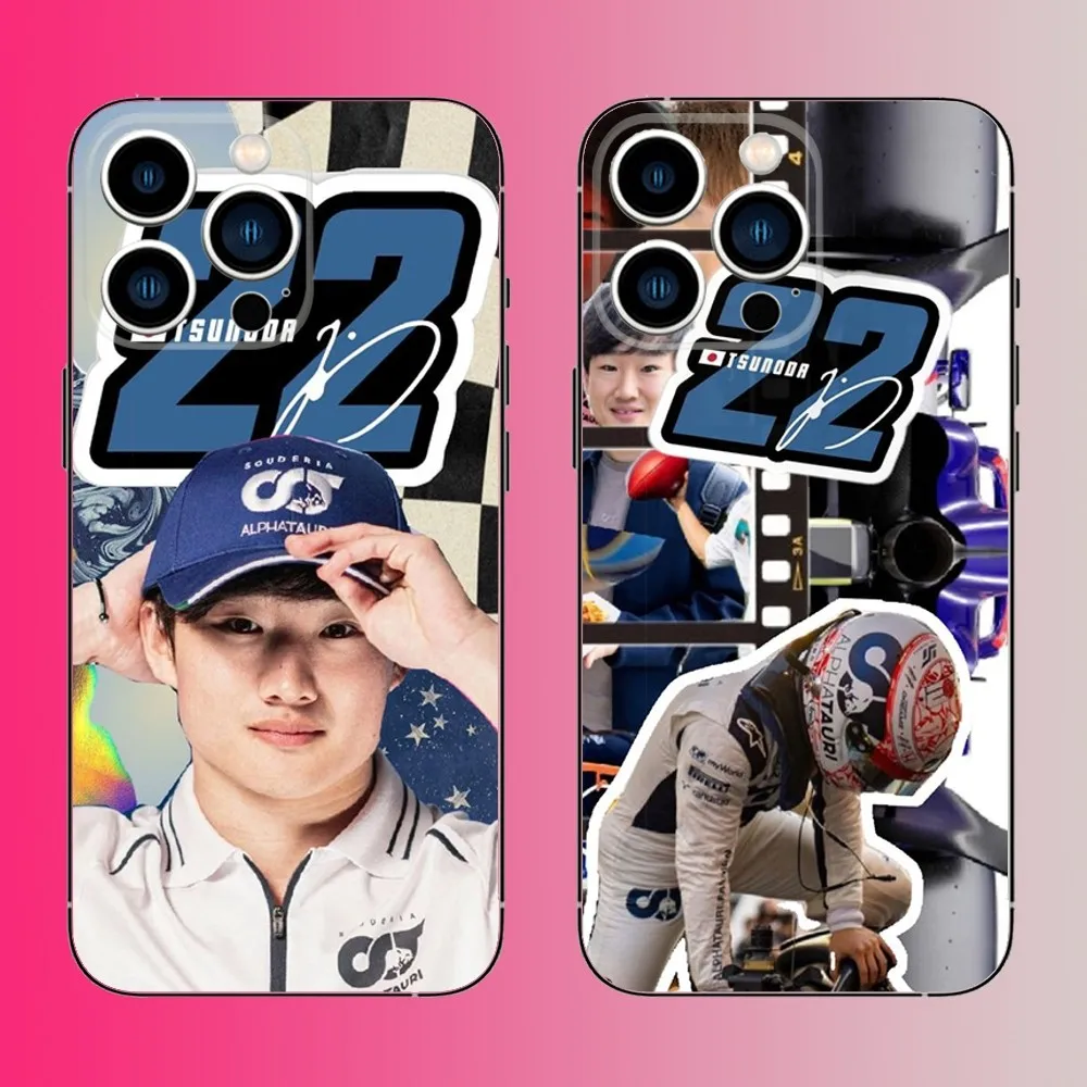 

Japan F1 22 Y-Yuki T-Tsunoda Phone Case For iPhone 16,15,14,13,12,11,Pro,Max,Plus,Mini,X,XS,XR,8,7,6,S,Plus,SE Soft Black Case