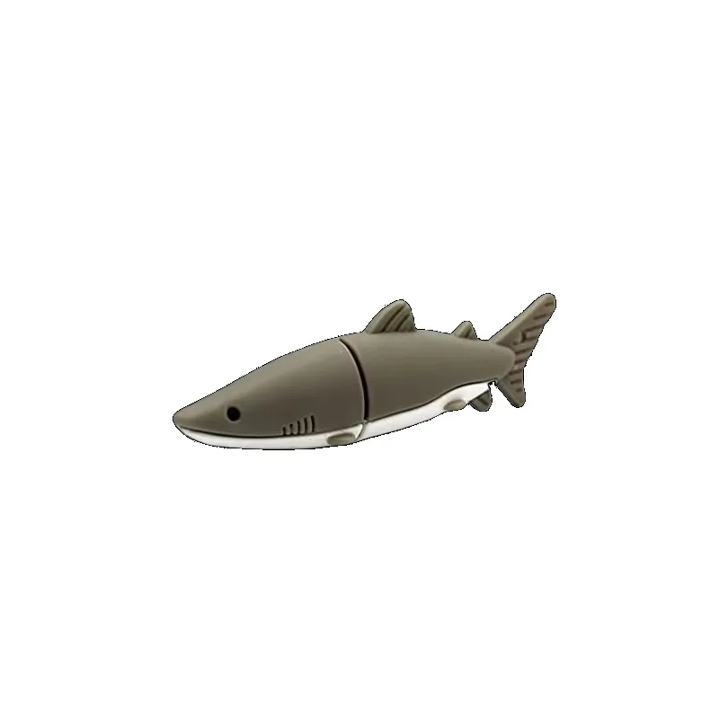 Hot Selling Rubber Shark USB 2.0 Flash Drives 1GB-128GB for Gifts Giveaways