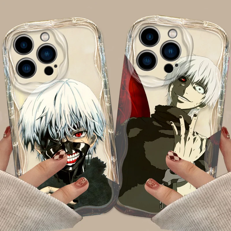 Tokyo Ghoul Kaneki Ken Cover For Apple iPhone 15 14 13 12 11 Pro X XR XS Max Plus 8 7 Plus SE Wave Oil Phone Case