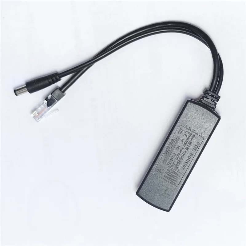 Gigabit Mini Poe Splitter 10/100/1000Mbps POE Splitter เอาต์พุต DC 12V Power Over Ethernet IEEE 802.3Af สําหรับ IP มา