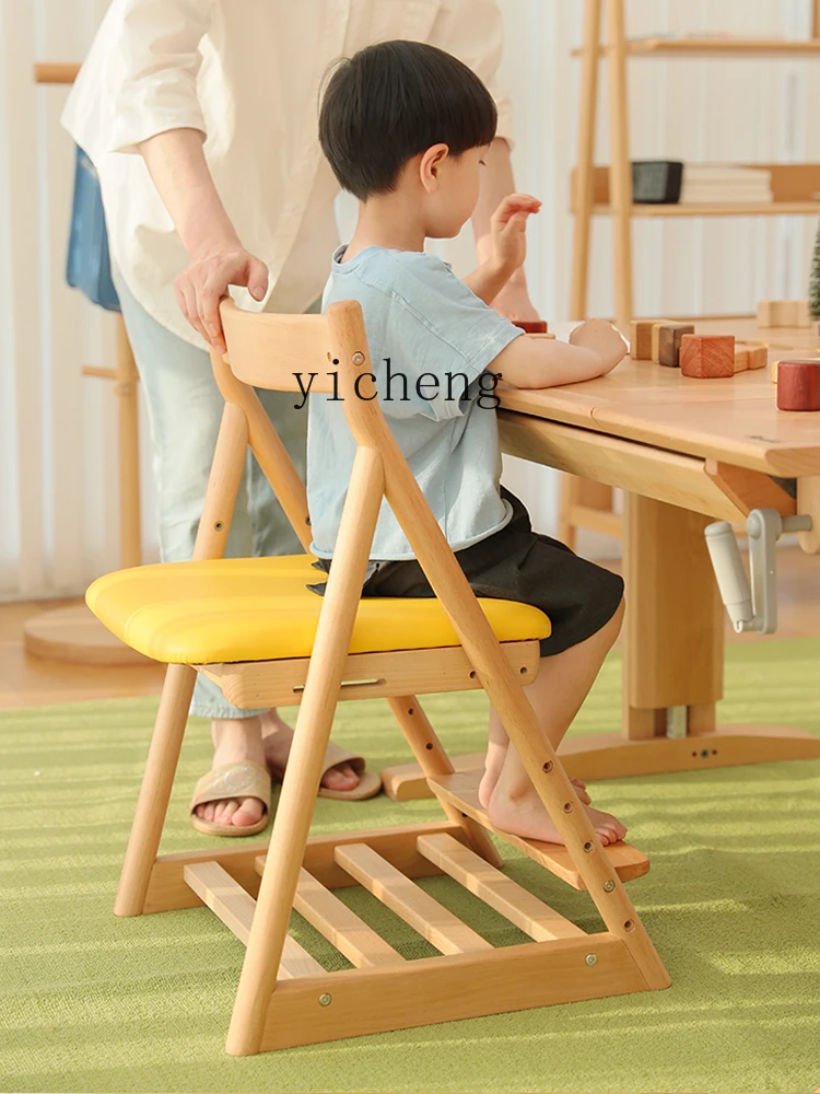 Tqh-Chaise d'étude réglable pour enfants, chaise de salle à manger domestique pour bébé, chaise d'écriture multifonctionnelle