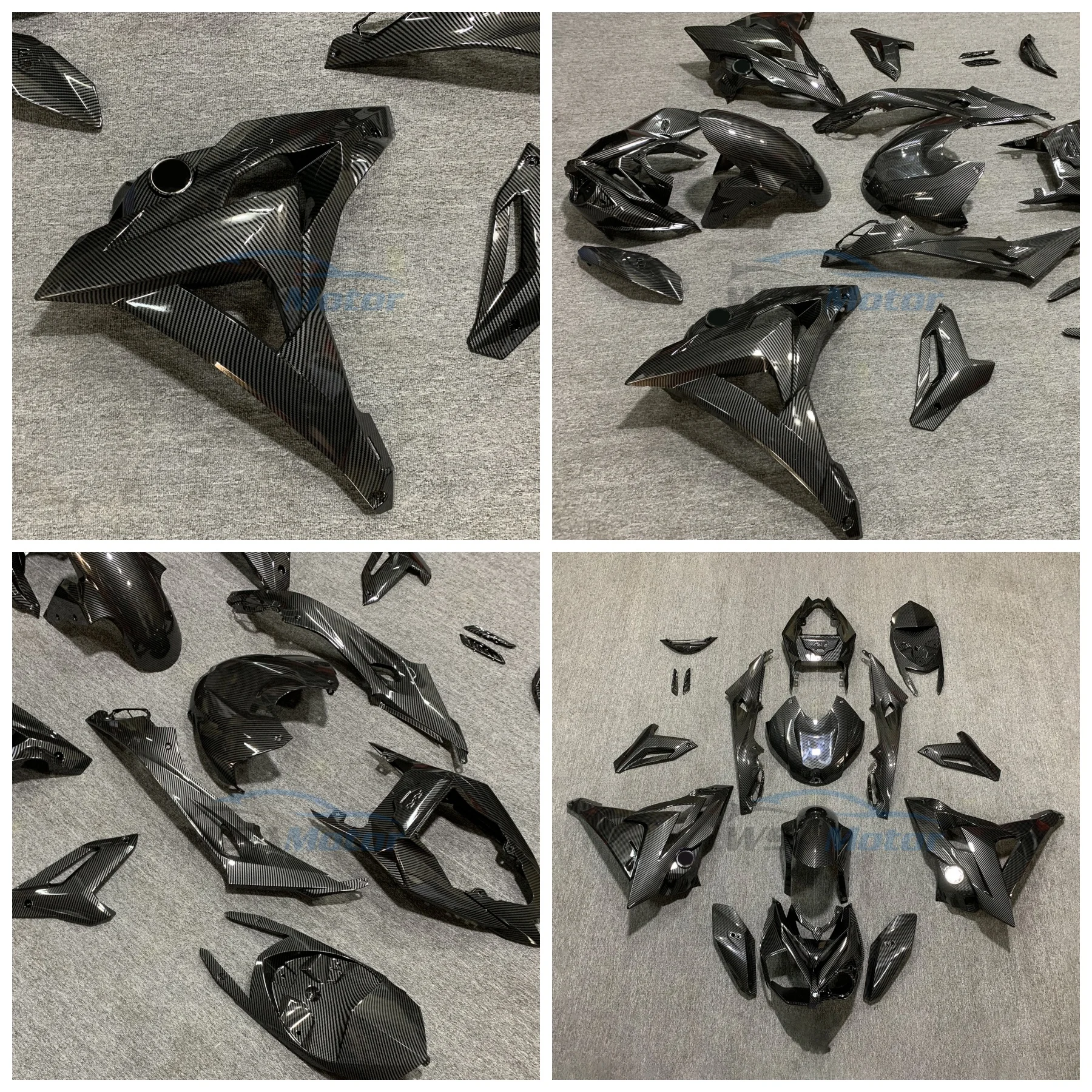 For BMW S1000R 2015 2016 2017 Full Carbon Painted LOOK Side Panels Tank Cover Bell Pan Front Fairing Kit Parts Motorcycle Access
