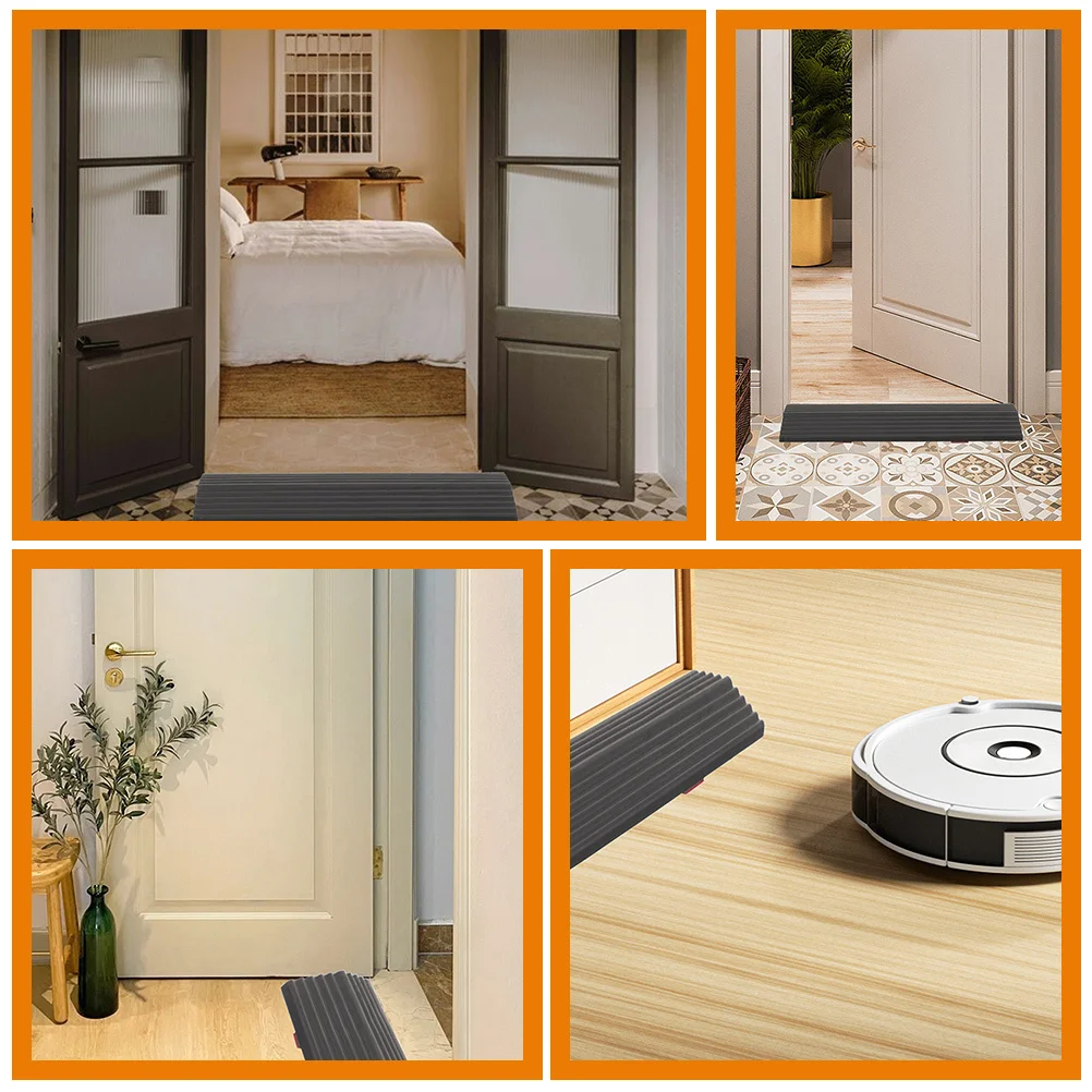 

2Pcs Plastic Threshold Ramp for Robot Vacuum Cleaner Portable Anti-Skid Ramps for Home Door Step Entry Transition Sweeping Robot