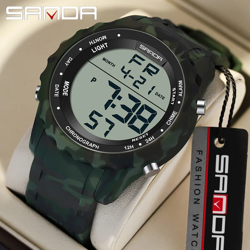 

SANDA Top Brand G style Military Outdoor Sport Watches Men LED Digital Waterproof Wrist Watch Men Diving Chronograph Alarm Clock