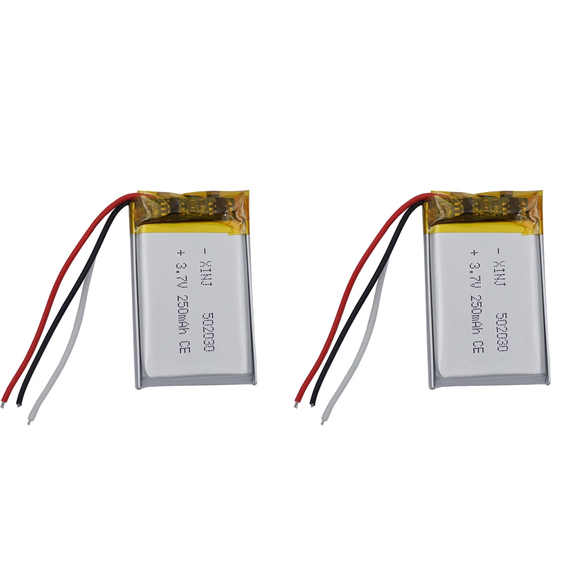 

2pcs 3.7v 250mah 0.925Wh Li Lithium Battery 502030 NTC Li-ion 3-Wires Thermistor Repair Bluetooth Speaker Headphones Headset GSP