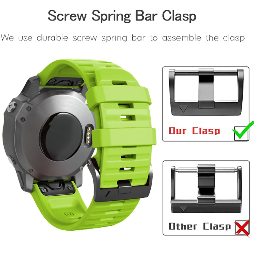 สายนาฬิกาข้อมือขนาด26 22มม. สำหรับ Garmin epix 2 965 955 945สายรัดข้อมือซิลิโคน935สำหรับ Garmin Fenix 6X 7X 6X Pro 3HR 5X
