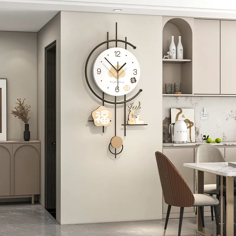 Round Upgrade Elegant Wall Clock Unique Premium Nordic Design Digital Clock Living Room Modern Orologio Da Parete Home Decor