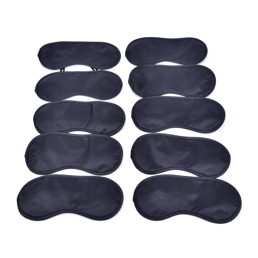 10pcs/lot Sleep Black Eye Cover Travel Sleeping Eye Mask Shade Blindfold Eye Patch Night Economic Gift