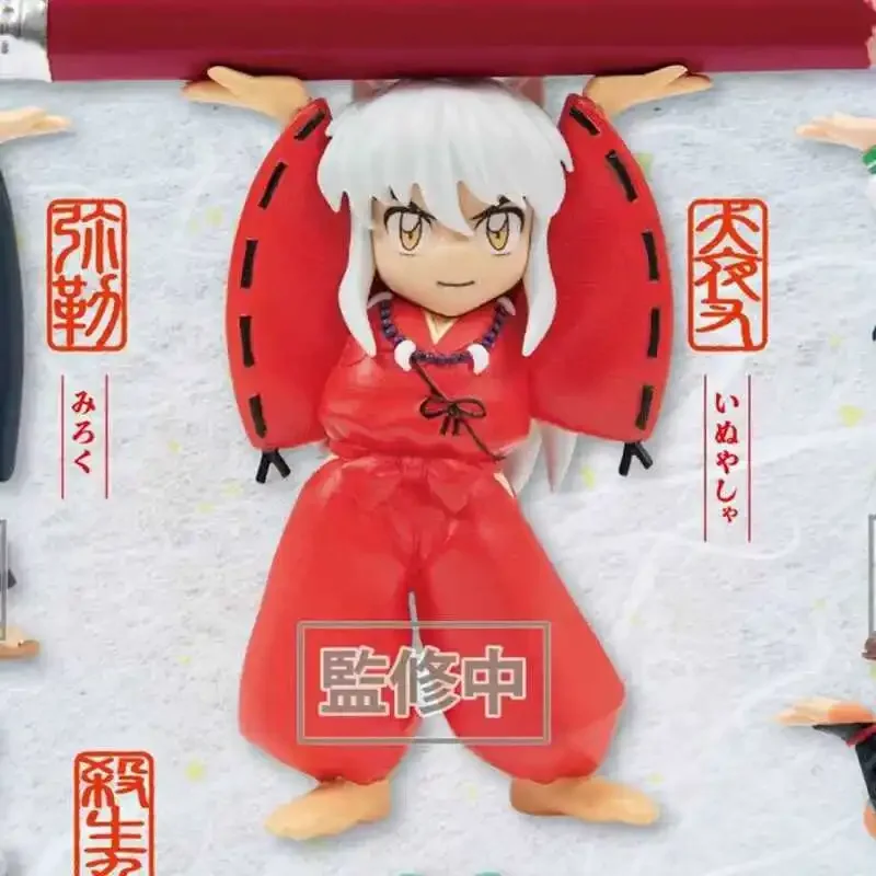 Japanese Genuine Gacha Scale Model Inuyasha Character Pen Holder Sesshoumaru Miroku Sango Decoration Action Figure Toys