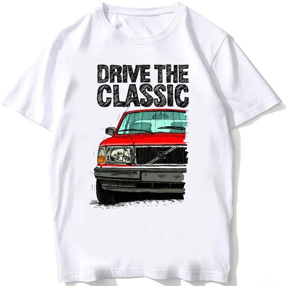 Drive The Classic 240 90's Model T-shirt Summer Men Short Sleeve Hip Hop Boy Casual Tshirts Turbo Wagons Car White Tees