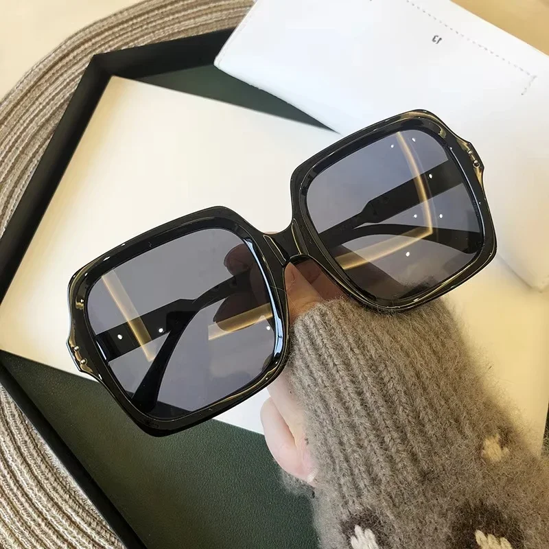 

Vintage Oversize Square Sunglasses Women Luxury Brand Big Frame Women Sun Glasses Black Fashion Gradient Female Glasses