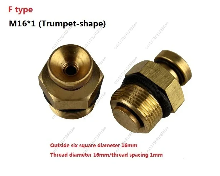 Inflation Nozzle with O-Ring Seal for Air Shaft, Multiple Tip Styles Flat/Round/Flared, Heavy Duty Pneumatic Parts