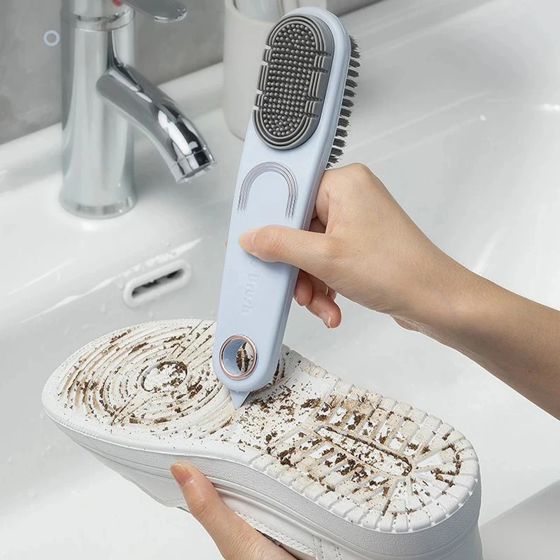 

Двусторонняя резиновая щетка для обуви, мягкая щетина, специализированная щетка для ухода за обувью, водонепроницаемый инструмент для удаления грязи.