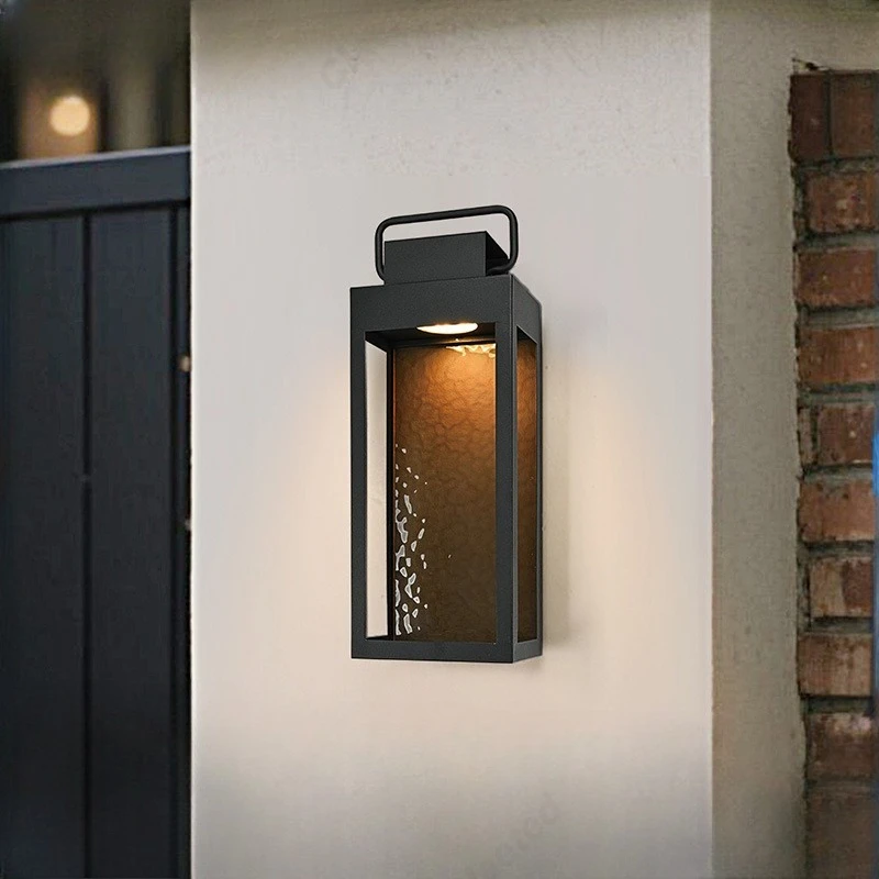 New Retro LED Outdoor Waterproof Induction Wall Lamp Courtyard Corridor Villa Decorative Lighting
