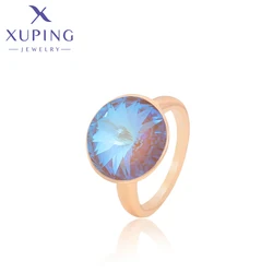 Xuping Jewelry Charms More Stone Colors Match Earrings Gold Color Round Shaped Crystals Ring for Women Party Gift A00560917