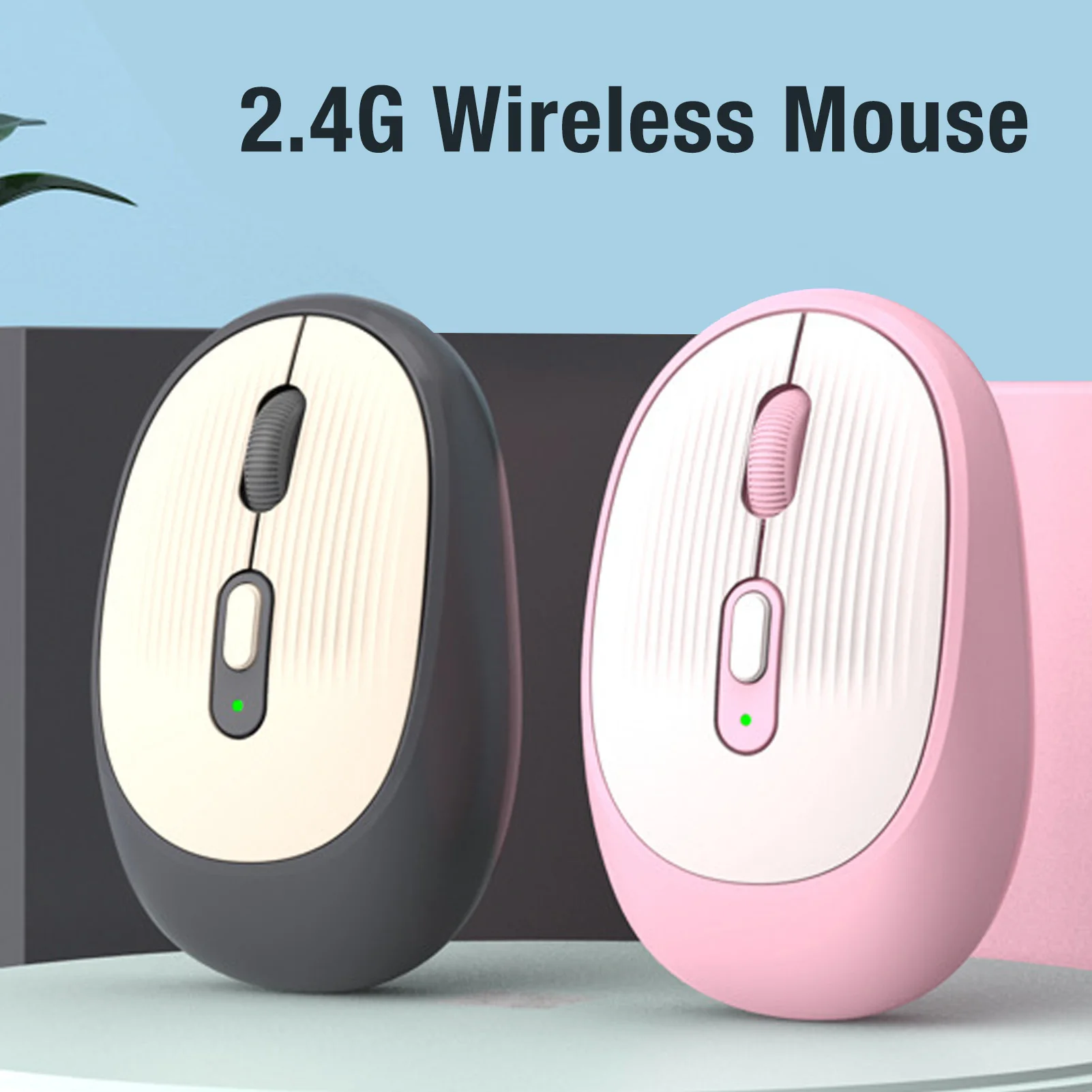 Wireless Mouse Portable Quiet Click 800 1600 2400 DPI 500mAh Battery  for Laptop PC Computer Computer Mouse