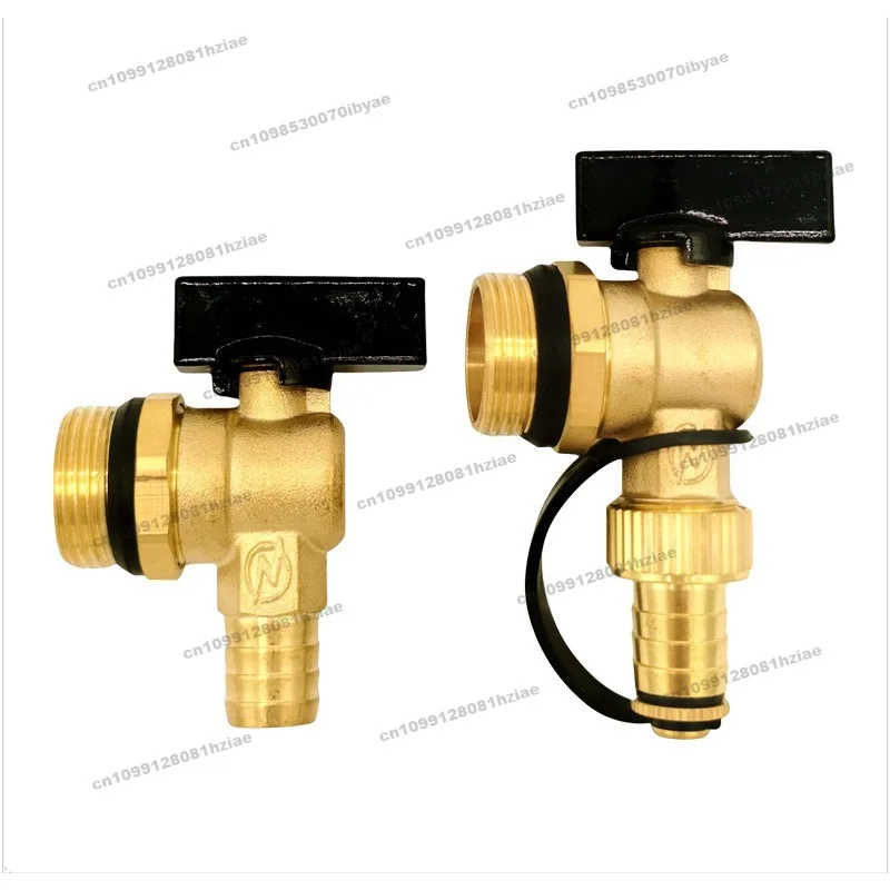 Large Flow Floor Heating Exhaust Valve, Water Discharge, All Copper Drainage and Sewage Discharge 1 Inch Heating Drain Valve