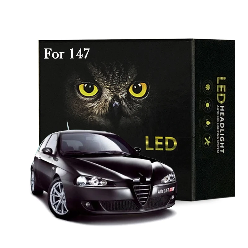 

9Pcs Led Interior Light Kit For Alfa Romeo 147 2000-2008 2009 2010 LED Bulbs Indoor Map Dome Canbus