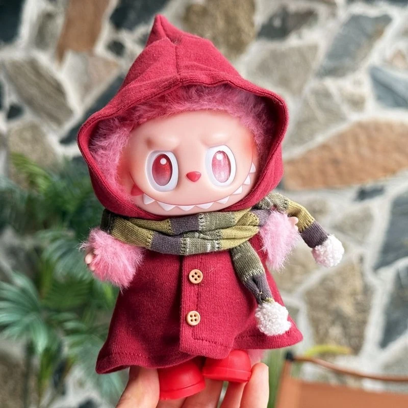 2025 Nieuw voor Labubu Kleding I II Poppenkleertjes Elf Mantel Meerkleurige Jas Pak Het Monster Outfit Accessoires Kleding Meisje Gift