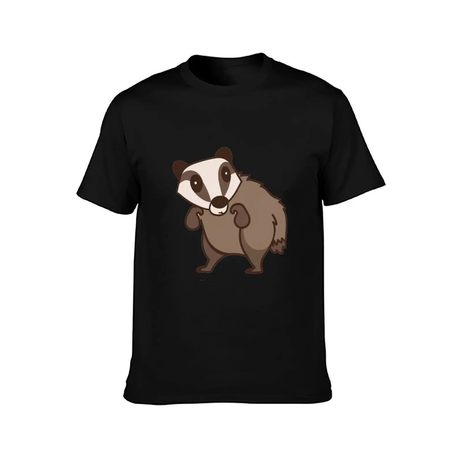 Badger Cute Dachs Cool T-Shirt, Summer Casual Cotton Tee, Oversized Streetwear Tops, Vintage Graphic Print, Unisex Men Women
