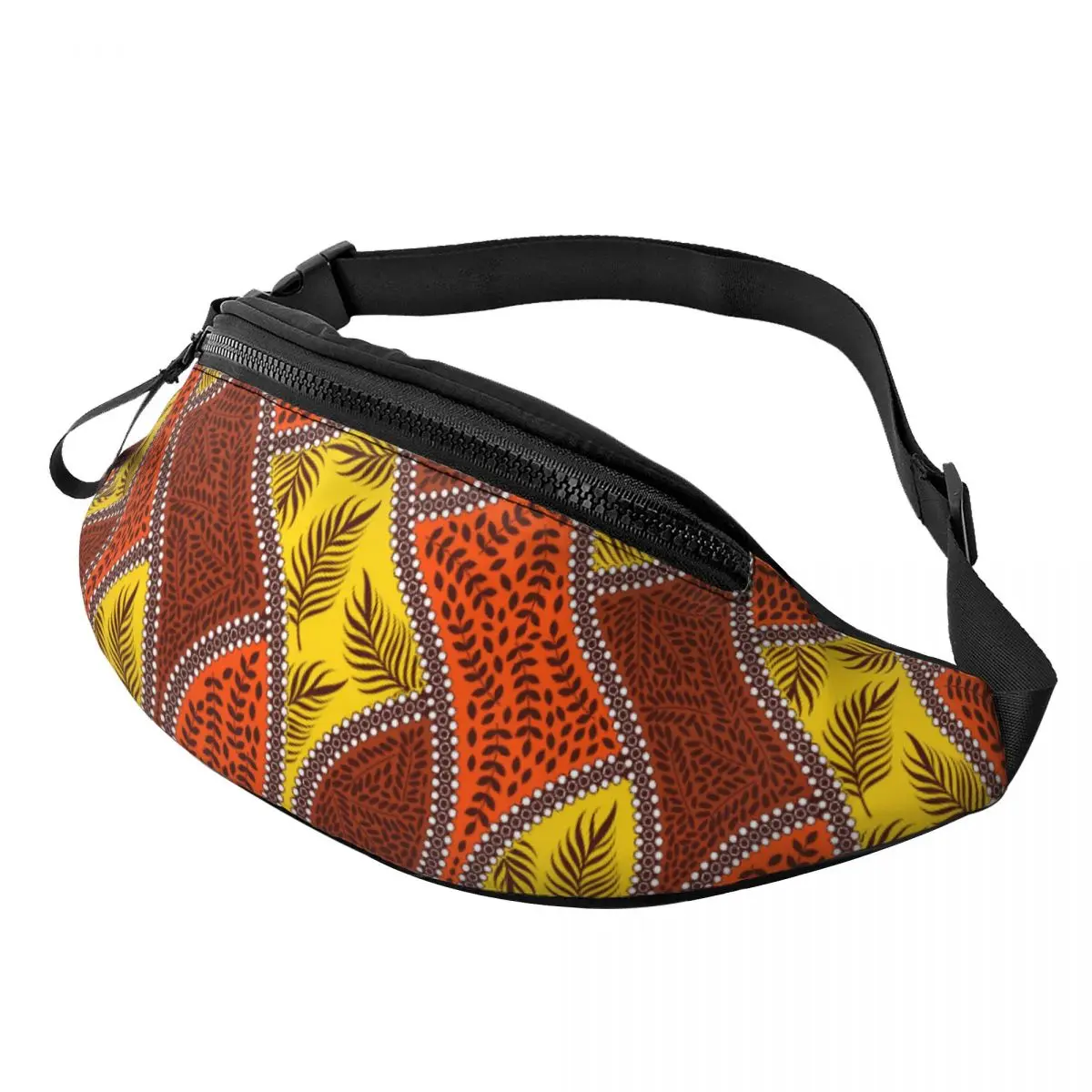 Custom African Ethnic Tribal Ankara Geometric Art Fanny Pack for Men Women Fashion Crossbody Waist Bag Hiking Phone Money Pouch