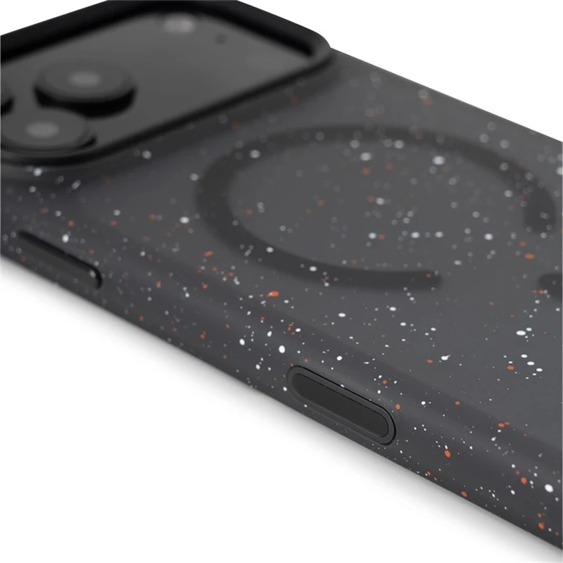 Casing Anti-Shock Magsafe dengan Tombol Kamera Sentuh Aktif untuk iPhone 17Pro Max 17Pro Air, Pola Titik Tinta Seni, Mendukung Pengisian Daya Nirkabel