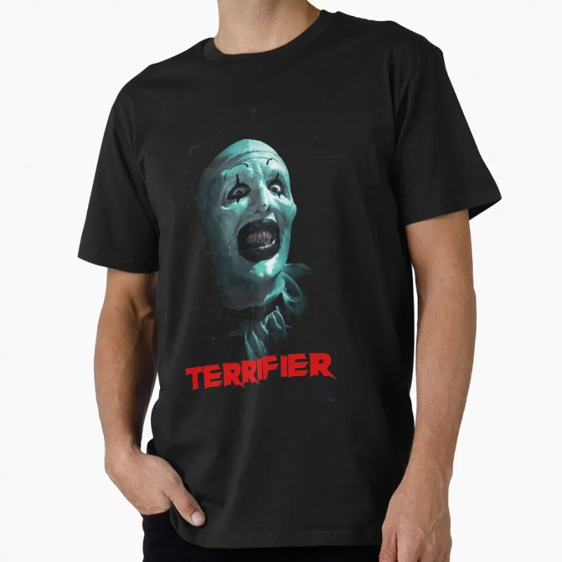 

Terrifier Movie Art the Clown Жуткий фильм Страшный подарок на Хэллоуин Футболка для мужчин Топы большого размера 100% хлопок Одежда с принтом