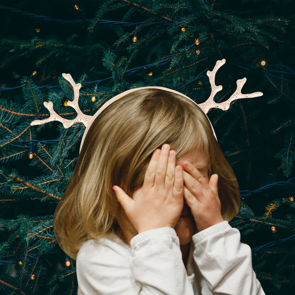 

Antler Headband Deer White Hairpin Reindeer Costume Kids Party Decorations Christmas Accessories Durable Alloy Girls Photo Props
