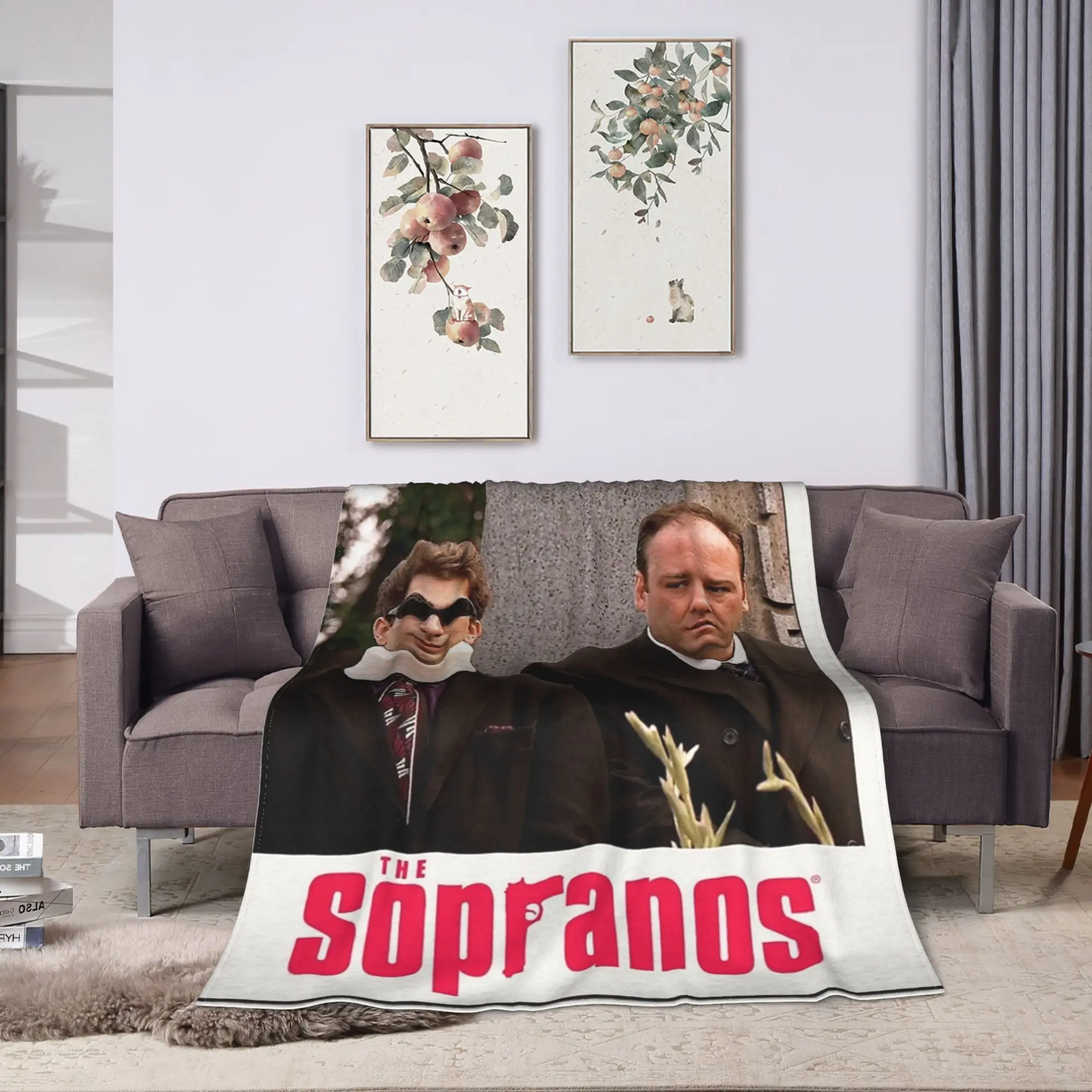 Tony Soprano Pop Culture Blanket  Soft Warm Funny Plush Throw Blanket For Couch Chair Travel Flannel Bedspread Bed Cover