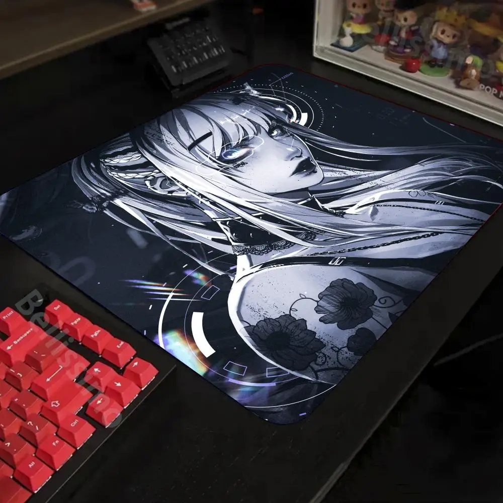 E-Sports Professional Gaming Mousepad Gamer Mouse Pad Kazemi Balance Mouse Mat Ultrafine Surface Keyboard Mat Anime Girl Deskpad