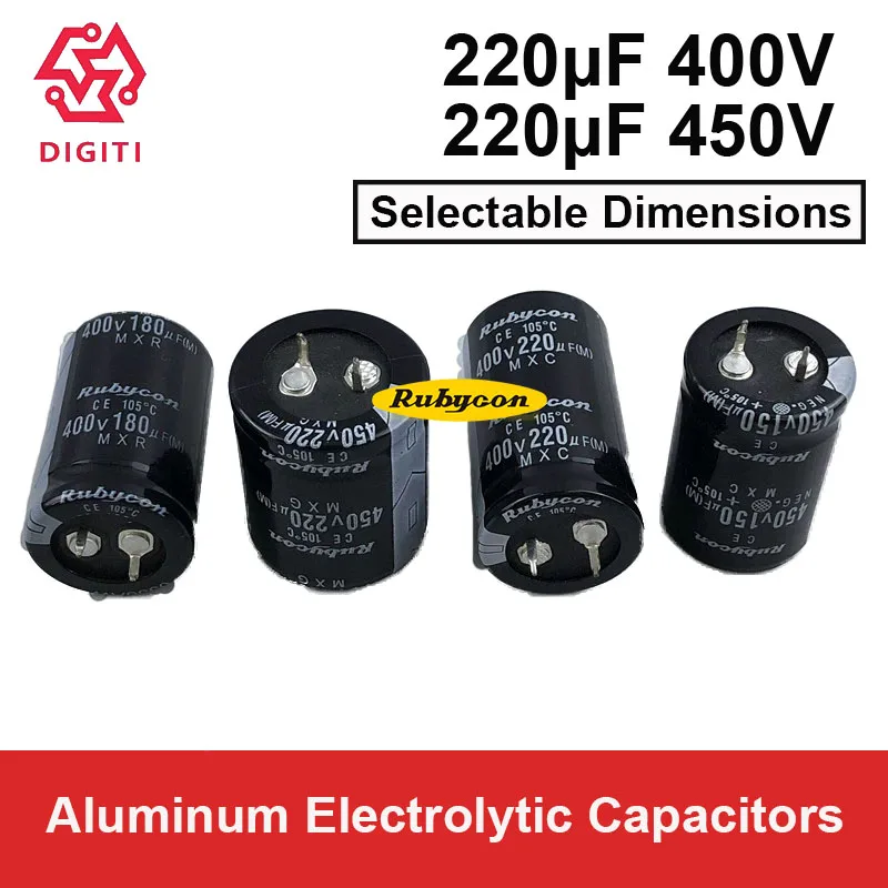 Алюминиевые электролитические конденсаторы RUBYCON, радиальные защелкивающиеся 400 В 220 мкФ 450 В 220 мкФ 150 мкФ 180 мкФ 400 В 20 мкФ 150 мкФ 220 мкФ супер конденсаторы
